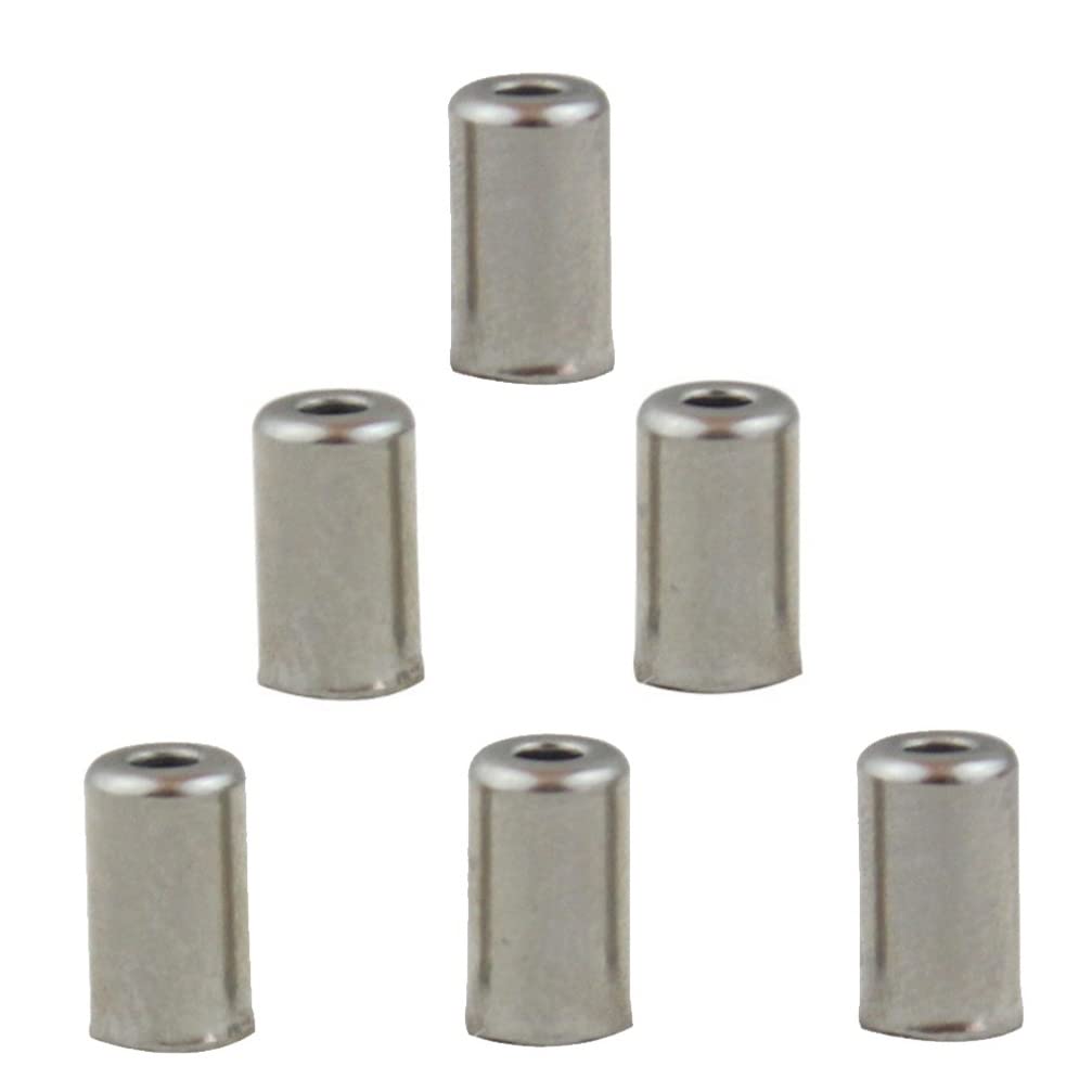 WINOMO 100 Staples Metal Bike Brake Gear Fixing Cable Wire End Caps Crimps Tips Ferrules (Silver)