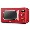 COMFEE' Retro Style 800w 20L Microwave Oven with 8 Auto Menus, 5 Cooking Power Levels, and Express Cook Button…