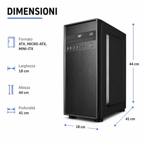 Desktop PC New • Intel Core i5 CPU • 8GB RAM DDR3 • 128GB SSD • Windows 11 Pro • WiFi • Office 365 • Ready to Use • USB 3.0 • Professional PC for Office, Home, School