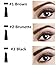 Waterproof Drawing Eyebrow with Brow Brush,Elisabeh Long lasting Eyebrow Pencil Brow Liner,Automatic Drawing Makeup Cosmetic Tool for Girls Women Novice (Dark Brown)