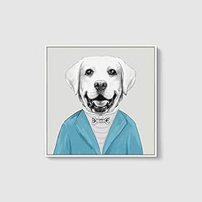 Framed Canvas Wall Art for Living Room, Bedroom Animal in Home Dress Canvas Prints for Home Decoration Ready to Hanging - 16x16 inches