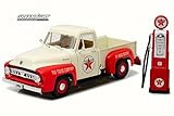 Greenlight 12991 1953 Ford F-100 Texaco with Vintage Texaco Gas Pump 1:18 Scale