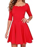 Tengo Women Summer Slim Flared Tunic Soft Thin Dress