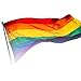 candiway Rainbow Flag Large Gay Pride Flag 5X3FT Rainbows LGBT Flag Gay Lesbian Right Fighting Flags