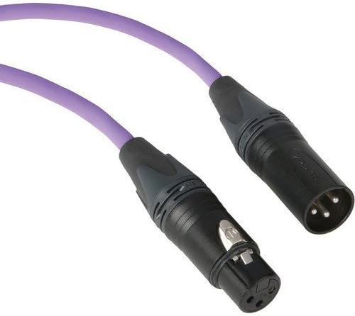 KOPUL Premium Performance 3000 Series XLR M to XLR F Microphone Cable - 25' (7.6 m), Violet