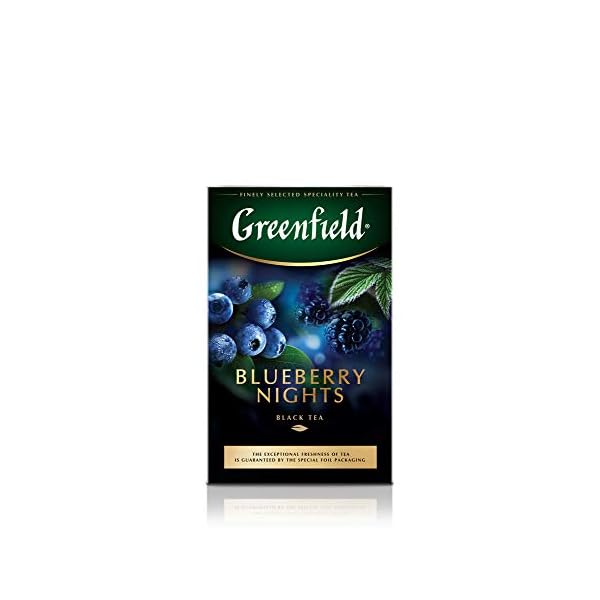 GREENFIELD BLUEBERRY NIGHTS | Schwarztee, aromatisiert – Blaubeere und Brombeere | Blatt Tee, loser Tee 100g | Ceylon… – Bild 4