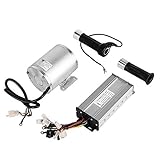 Mophorn 1800W Electric Brushless DC Motor Kit 48V High Speed Brushless Motor with 32A Speed Controller and Throttle Grip Kit for Go Karts E-bike Electric Throttle Motorcycle Scooter and More (1800W)