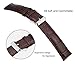TStrap 20mm Leather Watch Band Brown Genuine Leather Watch Strap with Watch Clasp Buckle For Men Women (20mm Full Brown)