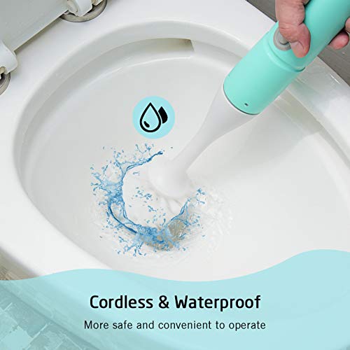 Homitt Electric Toilet Brush Cordless Toilet Scrubber, Power Scrubber