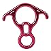 kissloves Rescue Figure 8 Descender Belay Device Aluminum Alloy 50KN Climbing Belay Rappel Gear Descender with Lock Off Ears for Rescuing Climbing Mountaineering Escaping Caving Engineering Protection