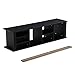 Yaheetech Wall Mounted Desk Hutch Floating Storage Hutch Black