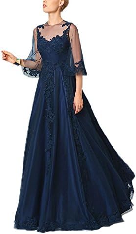 Lampang Women's Half Sleeve Lace Evening Dress