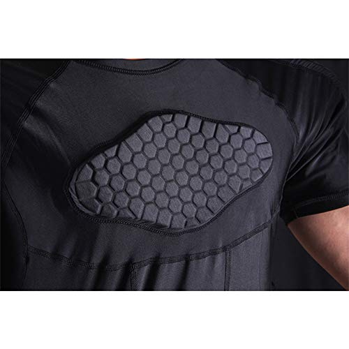 image for TOPWISE Men's Sports Shock Rash Guard Compression Padded Shirt Soccer 