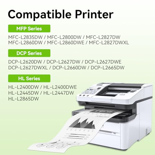 swiss toner TN2510XL Toner Compatible with Brother TN2510 TN-2510 TN-2510XL for Brother MFC-L2835DW HL-L2400DWE DCP-L2620DW DCP-L2627DW DCP-L2660DW MFC-L2835DW MFC-L2860DW MFC-L2827DW,1 Black