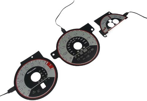 AcUrAAcesories USA 04-06 Acura TL Type-S Silver Face RED Glow Gauges for Instrument Cluster