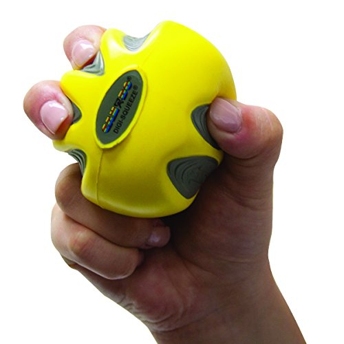 CanDo Digi-Squeeze Hand Exerciser, Yellow: X-Light Resistance, Medium