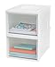 IRIS USA 591088, BC-500D, Box Chest Drawer (3 Pack), Deep, White/Clear, 43 Quart