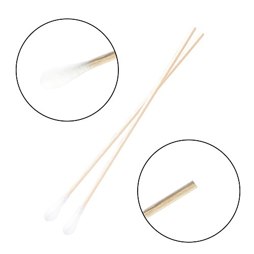 200 Count 6 Inch Swabs Cotton Stick Cotton Tipped Applicator Single Tip with Wooden Handle