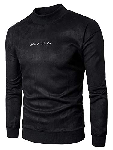 chest letter print solid color suede sweatshirt