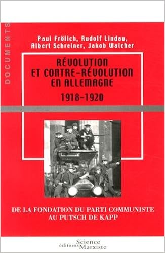 Révolution Et Contre Révolution En Allemagne 1918 1920 De - 