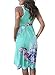 Dokotoo Womens Summer Casual Beach Maternity Floral Print Flower Midi Sun Dresses Plus Size Green Large
