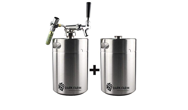 10 L (2 x 5 L) Mini Keg Beer Growler y dispensador de CO2 ...