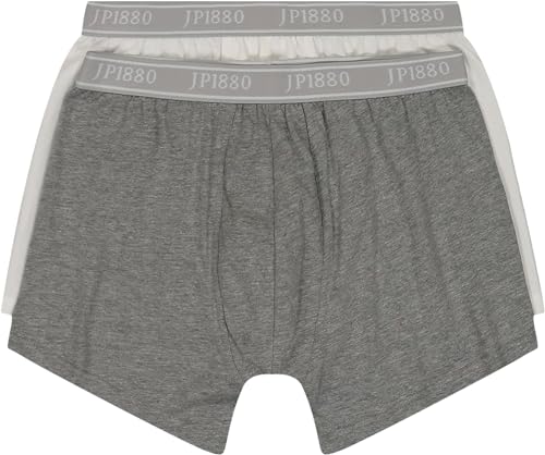 JP 1880 Pants, Unterhose, 2er-Pack, Jersey, Boxer a Pantaloncino Uomo, Weiß,
