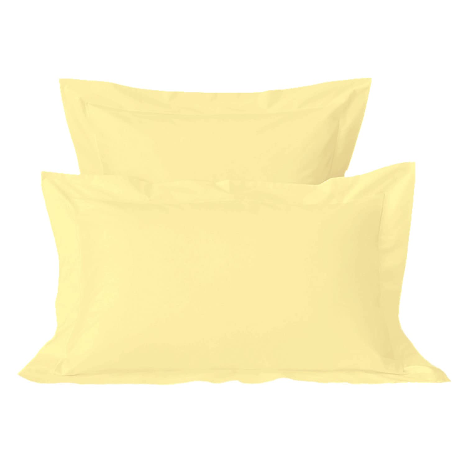 Pizuna Pure Cotton King Size Oxford Pillowcases 2 Pack Mellow Yellow 50x90cm, 600 Thread Count Long Staple Combed Cotton Crispy Soft Pillow Cover, Soft Sateen King Pillow Cases (Cotton Pillowcase)