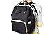 Dilline PREMIUM Diaper Bag Multi-Function Waterproof Travel Backpack for Girl & Boy, Maternity Nappy Organizer with Changing Pad & Insulated Pockets, Large Capacity, Durable and Stylish (Black)