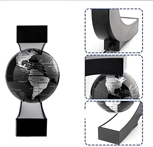 Surplex Floating World Globe with Colored LED Lights C Shape, Magnetic Field Levitation World Map Globe Gravity Educational - Image 4