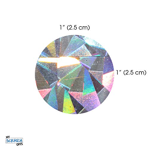 My Scratch Offs Hologram Silver Scratch Off Stickers Labels 100 Pack 1