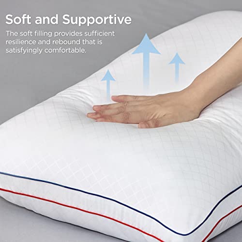 Bedsure Pillows King Size Set of 2 Firm and Supportive Down
