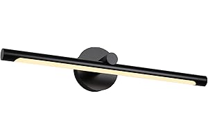 JUSHENG Black Picture Lights for Paintings Dimmable Gallery Light Hardwired LED Wall Art Lighting Display Artwork Lamps 24.21'' Inch 12W 3000K Warm White