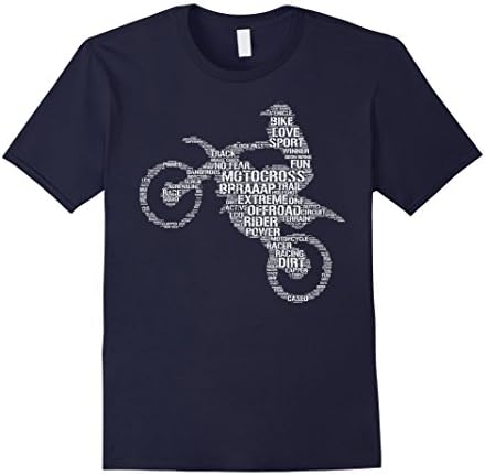 Men's Motocross Shirt: Off-Road Motorcycle Racer Gift T-Shirt Medium Navy