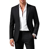 MAGE MALE Mens 2 Piece Suit Slim Fit Solid Wedding Prom Tuxedo Suit with One Button Notch Lapel Blazer and Pants