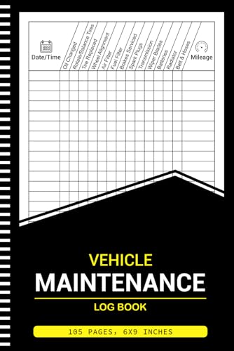 Vehicle Maintenance Log Book: Auto Repair and Service Record Keeper for Cars, Trucks, and Motorcycles – 105 Pages, 6