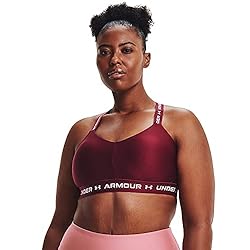 Under Armour Women's Crossback Low Bra, League Red