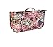 Cosmetic Bag for Women Cute Printing 14 Pockets Expandable Makeup Organizer Purse with Handles (Peony)