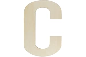 HONGMA Wooden Letters 12 Inch, Big Wooden Letter C Shapes Cutouts Blank Unfinished Large Wood Alphabet Letters for DIY Crafts Wall Decor Painting Wedding Birthday Party Decoration Room Home Decorations