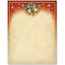 Holly Berries Letterhead Printer Paper - 100 Sheets, 8.5x11", 28 Lb Premium Stock, Laser & Inkjet Compatible