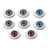 BQLZR Mini 8mm Oval Hollow Plastic Eyes Eyeball For Doll Bear Mask DIY Making