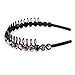 Yeshan Plastic Teeth Comb Headband,Rhinestone and Crystal Hairband Hair Hoop for Lady Girls Women,Multicolor