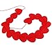 OULII Valentines Day Red Heart Hanging String Garland Decorations Engagement Wedding Party