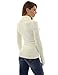 PattyBoutik Women Military Mock Neck Zip Up Cardigan (Ivory Small)