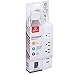 GLOBE Designer Series 6ft 3-Outlet USB Surge Protector Power Strip, 2x USB Ports, Surge Protector, White Finish,78251