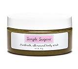 Simple Sugars Green Tea Body Scrub - Formulated for Sensitive Skin - Eczema, Dry Skin, Psoriasis