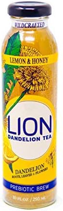 Dandelion Root Tea LION (Lemon Honey) Super Detox Tea Anti-inflammatory and Antioxidant Boost Immune System Delicious and Refreshing Bottled Tea Using Dandelion Leaf, Root