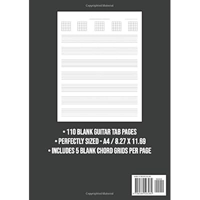 Buy Blank Guitar Tab Manuscript Paper Guitar Tablature Notebook 110 Sheets Paperback January 2 21 Online In Poland B08rtrn8m4