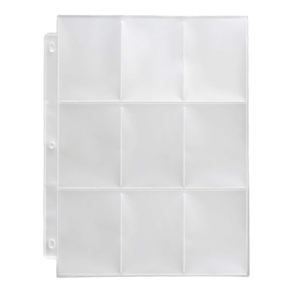 30 Pages Toupeone 9Pocket Baseball Card Sleeves for 3 Ring Binder