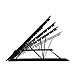 Ventilated Adjustable Foldable Portable Laptop Tablet Stand Riser, Large Version Light Box Laptop Pad Stand with 9 Angles Skidding Prevented Tracing Holder, Fits Up to 10-15.6 inch Notebook, Blackthumb 4